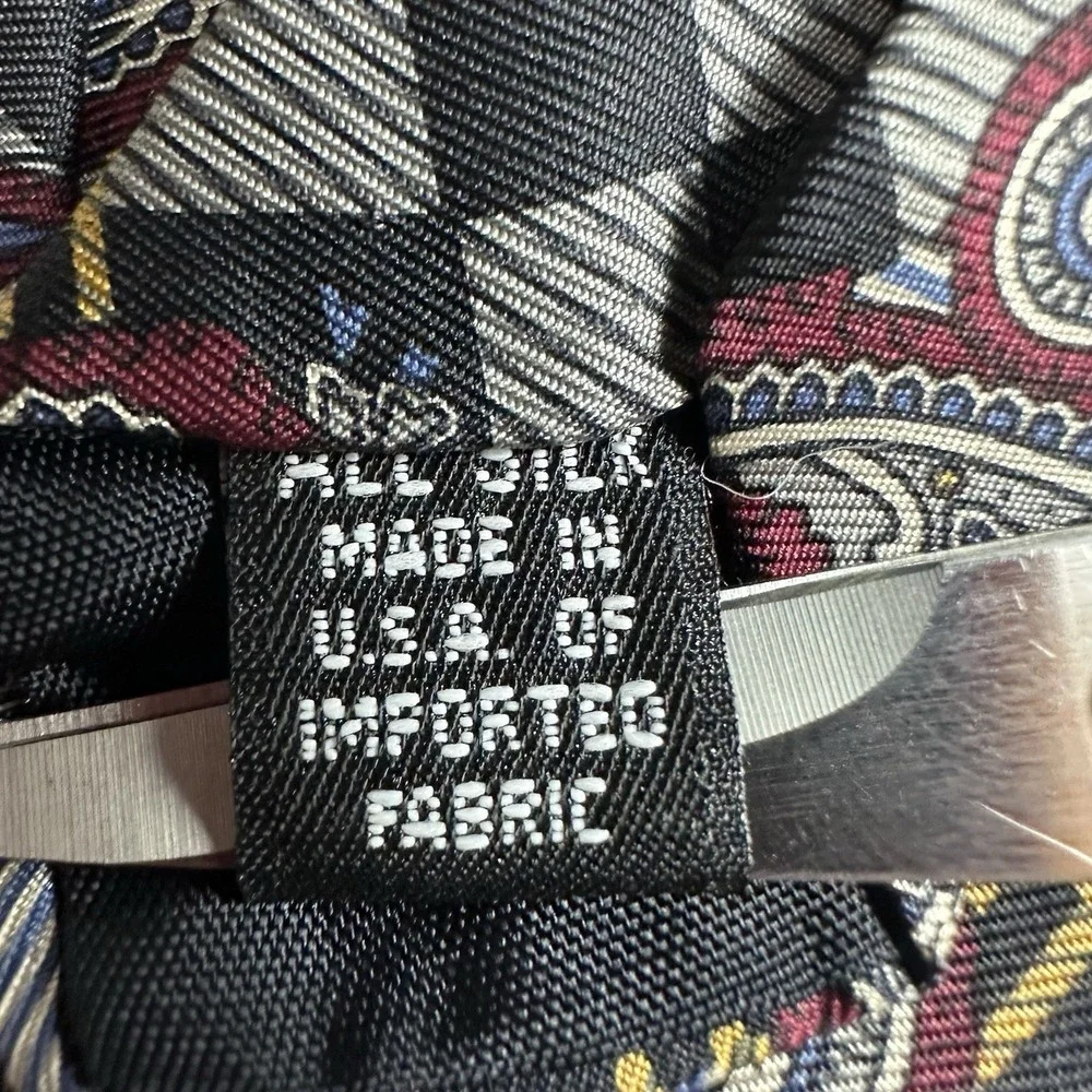 Stafford Mens 100% Silk Paisley Traditional‎ Neck Tie Multicolor Preppy Work